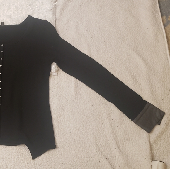 NWOT Cop.Copine Black Long sleeved top size L - Picture 2 of 7